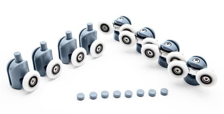 Комплект роликов Ruhhy для душевых кабин и гидробоксов 23 мм 8 шт. (32407411)