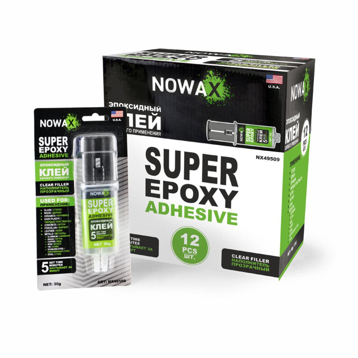 Клей епоксидний двокомпонентний Nowax Super Epoxy Adhesive 30 г Прозорий