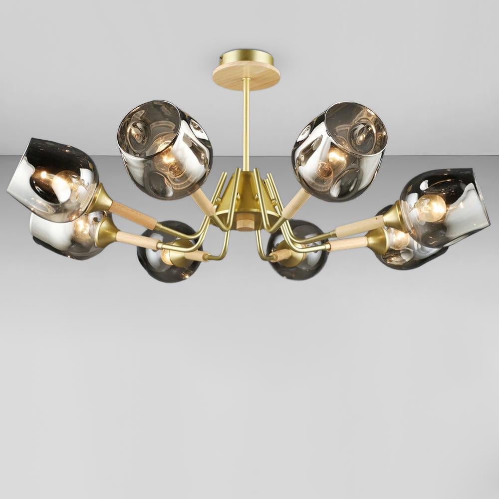 Люстра-молекула потолочная Lighthouse SRS-20123/8 Золотой/Черный (113312)