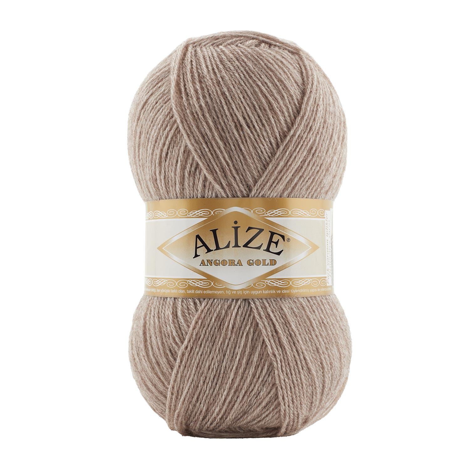 Пряжа Alize Angora Gold 461 Бежевый меланж (6306)