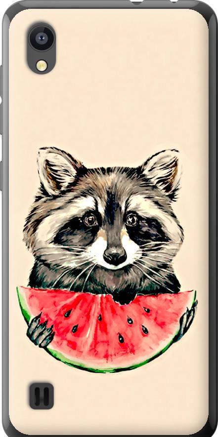Чехол на ZTE Blade A5 2019 Енотик с арбузом (4605u-2109-42517)