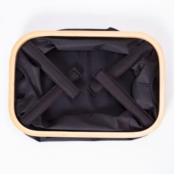 Органайзер для хранения вещей тканевый с бамбуковой рамой 38х26х18 см - фото 3 Органайзер для хранения вещей тканевый с бамбуковой рамой 38х26х18 см - фото 3