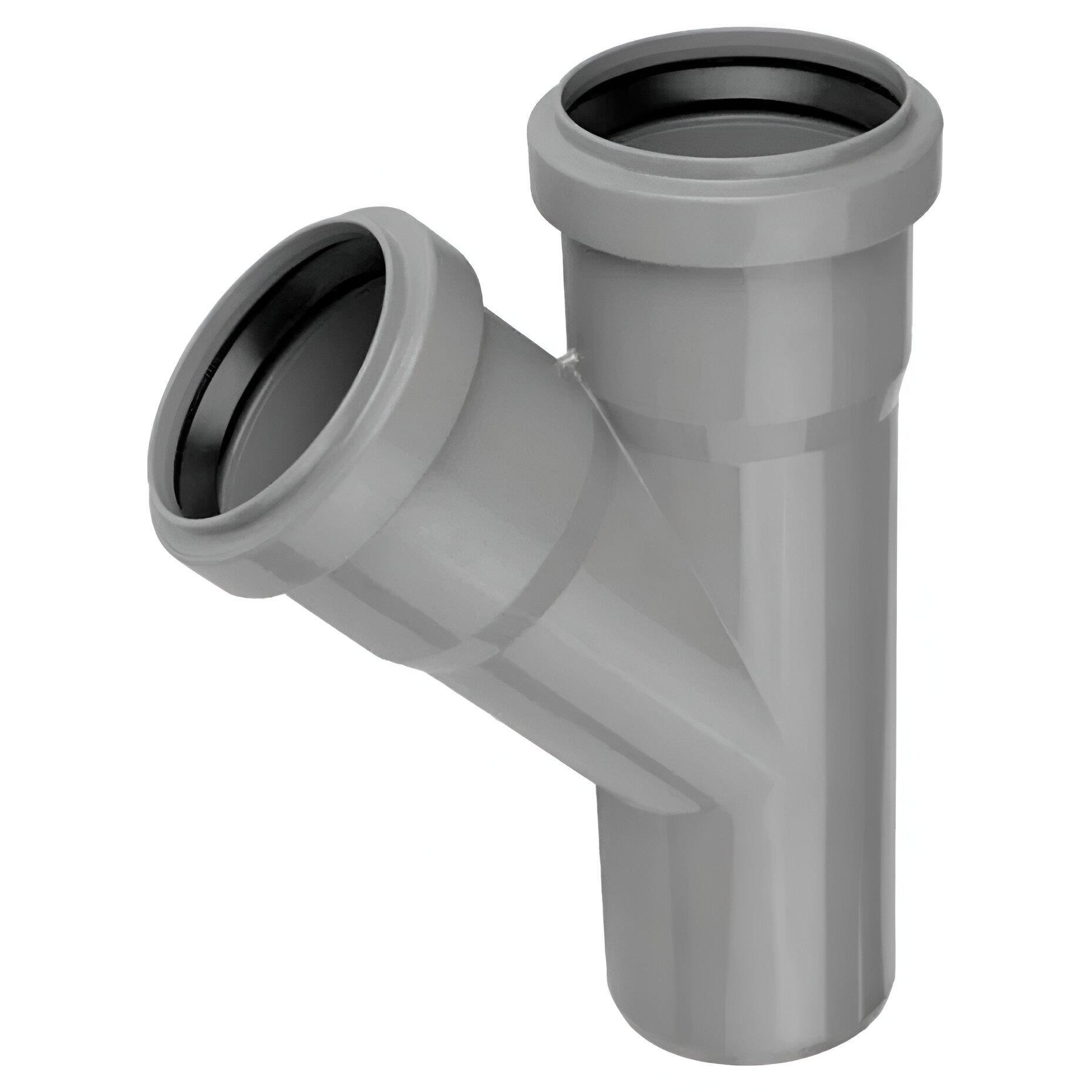 Тройник канализационный REIGER TS 6544675 110х110х45° (AKD47151)