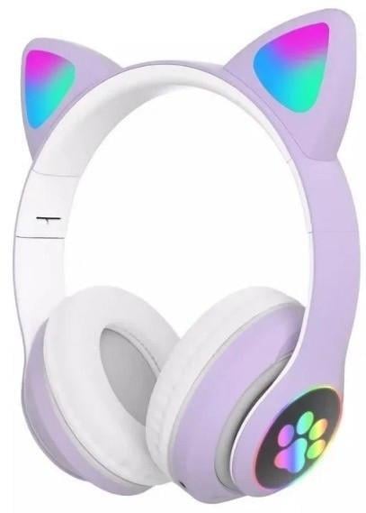 Наушники Bluetooth Cat Ear VZV-23M 7695 с подсветкой Фиолетовый (1457862610-4c41f)