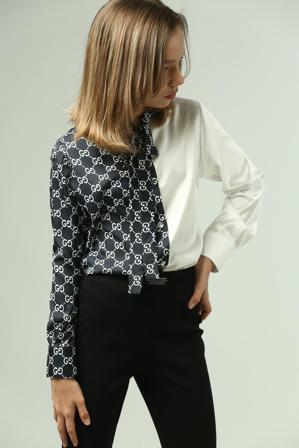 Блузка для девочки подростковая IRmAS 1127 158 см Черно-белый