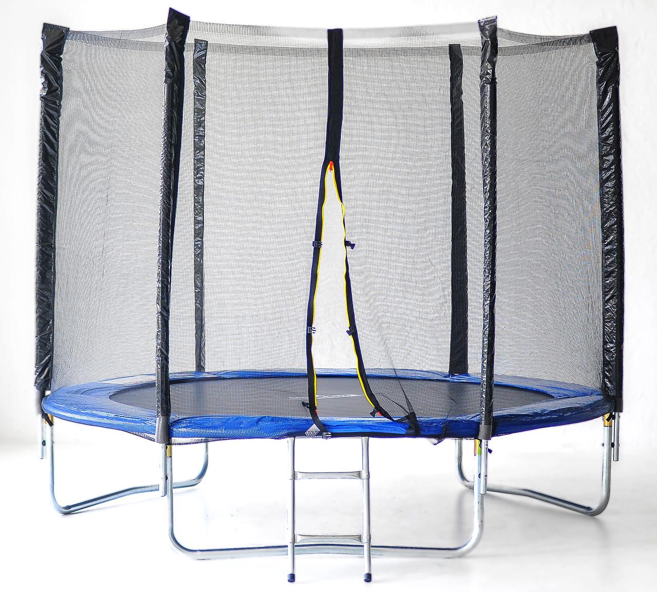 Батут Sky Jump 252 см c защитной сеткой Синий