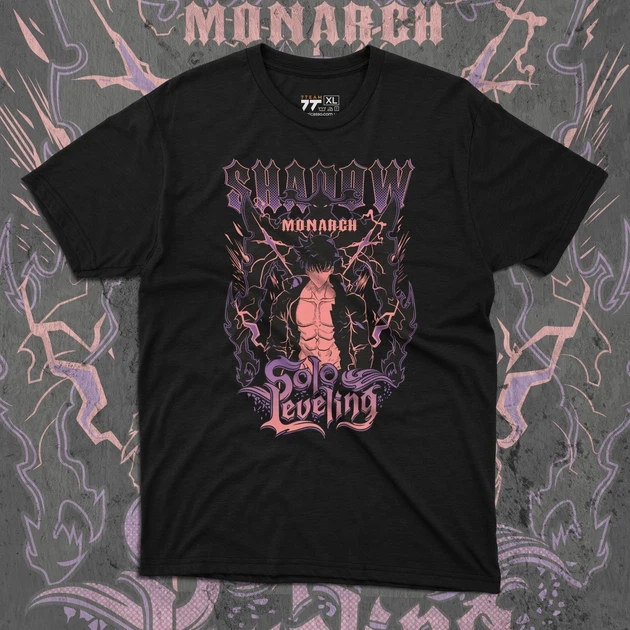 Футболка мужская с принтом Solo Leveling Shadow Monarch р. 48 (2896478636)
