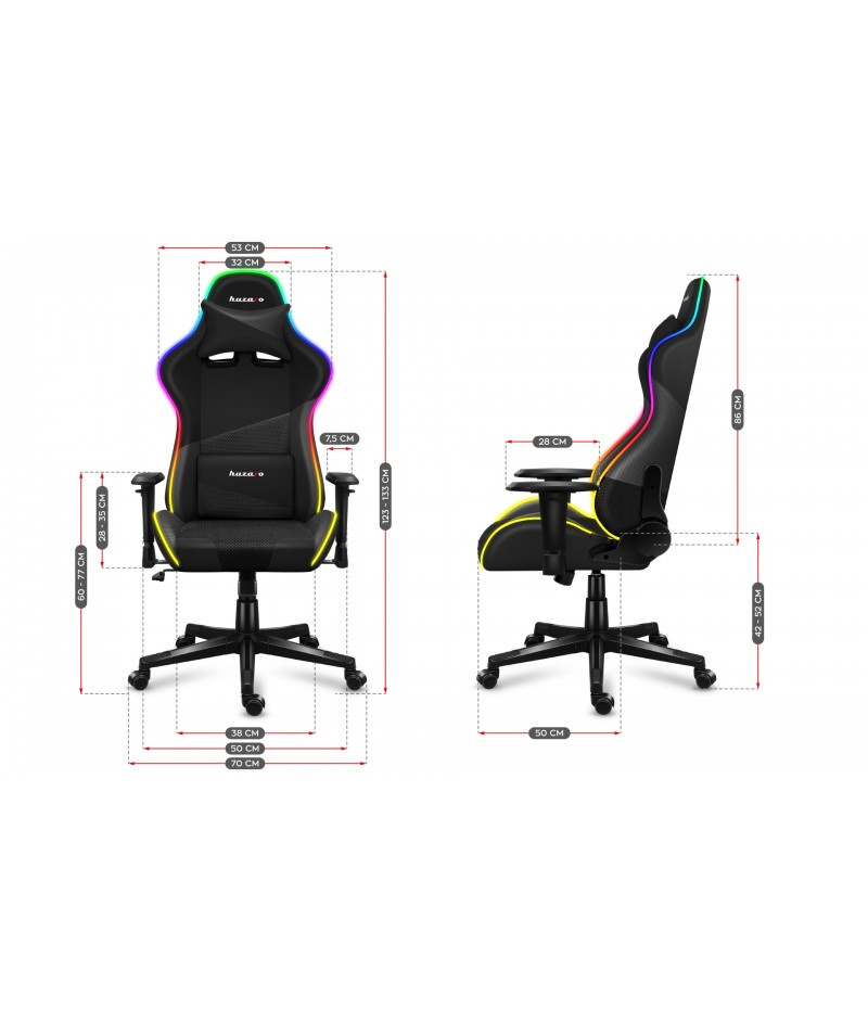 Кресло компьютерное Huzaro FORCE 6.2 Black RGB (6.2 Black RGB) - фото 10