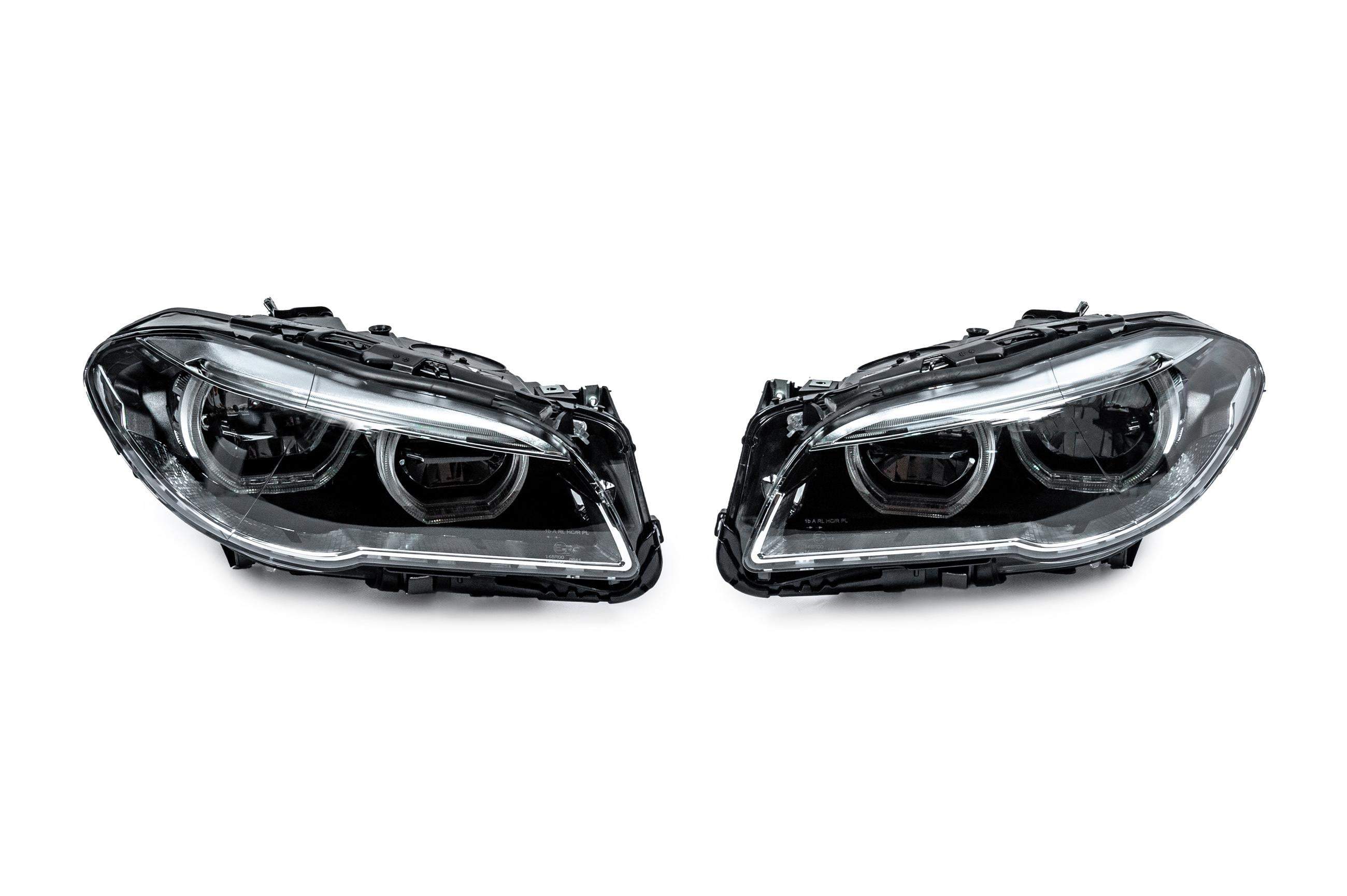 Передні фари Full LED 2013-2016 GBT для BMW 5 серія F10/F11 2010-2016 рр. полікарбонат 2 шт. Чорний