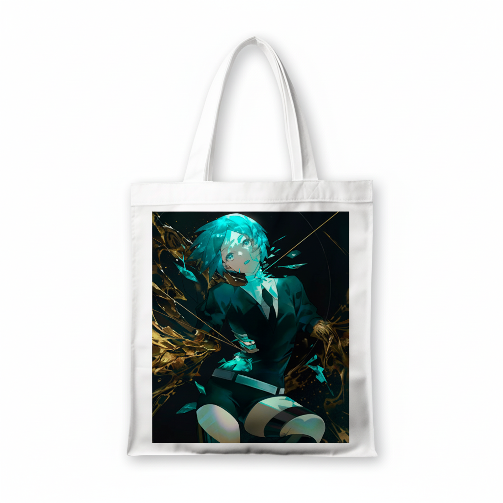 Сумка-шопер Land of the Lustrous Фосфофіліт з льону Білий (26780)