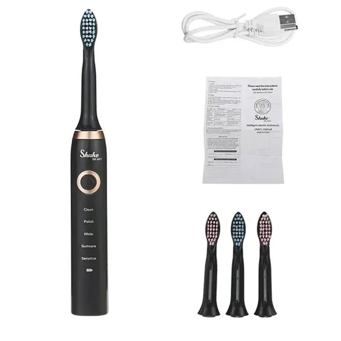 Зубная щетка электрическая с 4 насадками Черный (2549773977)