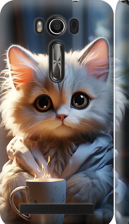 Чехол на Asus ZenFone 2 Laser ZE500KL White cat (5646m-113-42517)