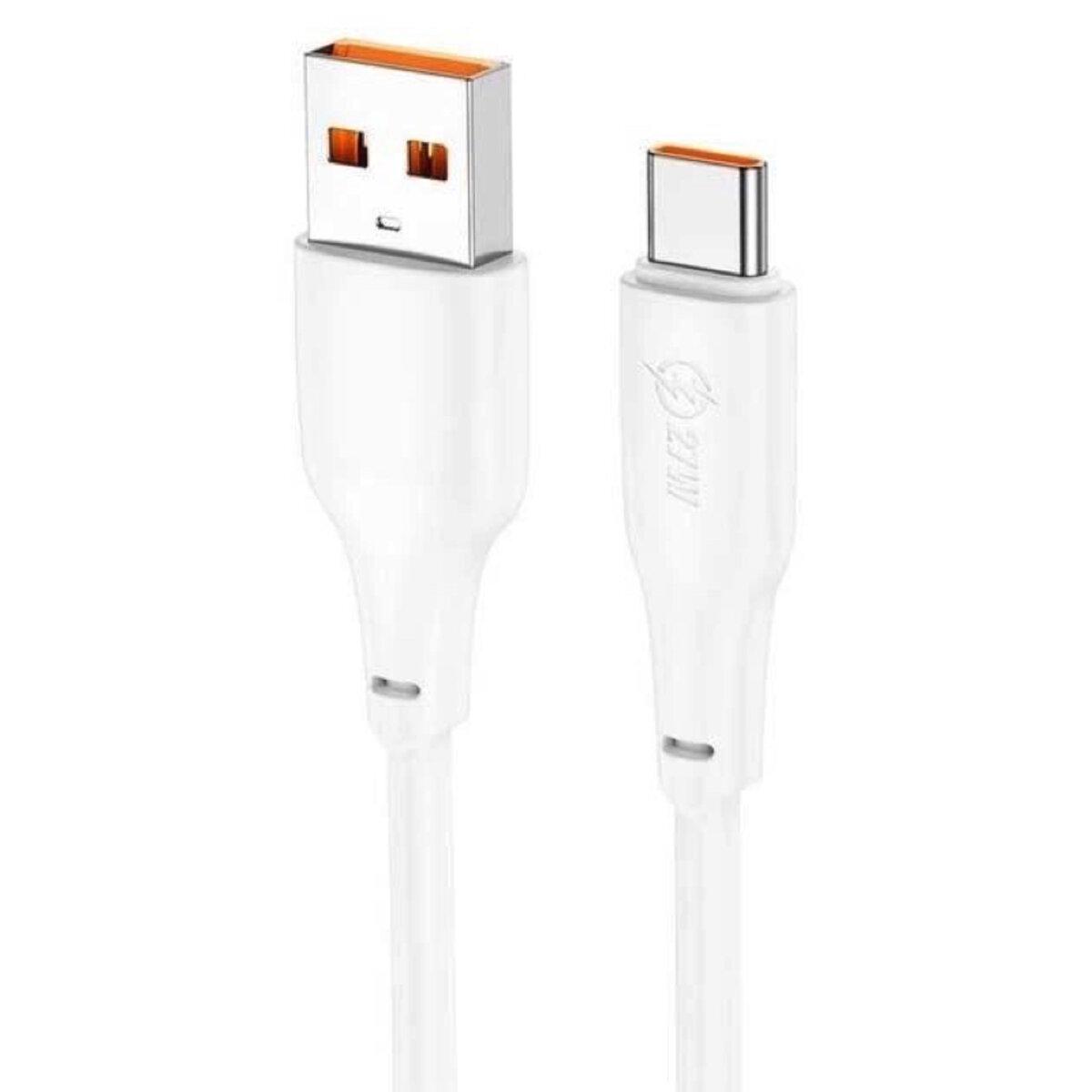 Кабель Hoco X93 USB для Type-C 27W TPE Connectors 1 м White (6931474790675)