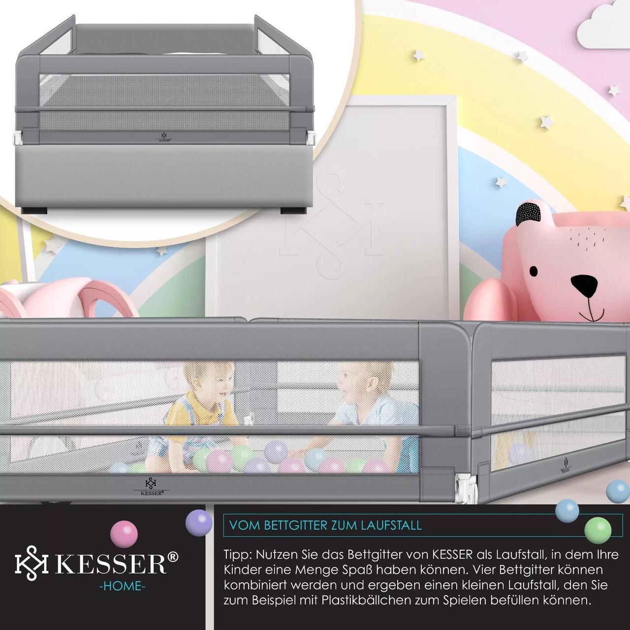 Огородження дитячого ліжка KESSER 200 см Світло-сірий - фото 7