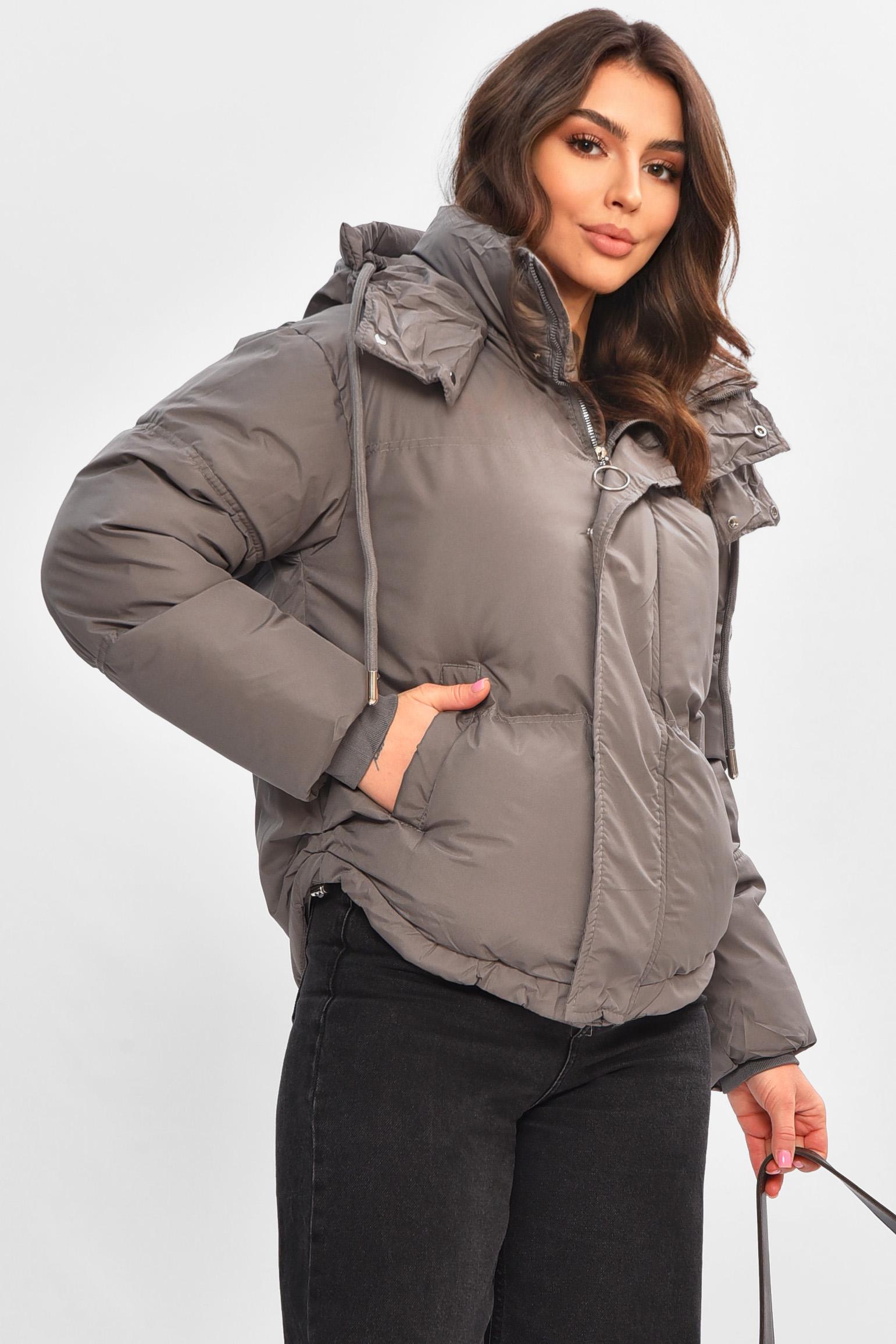 Куртка жіноча демісезонна L Сірий (207167) - фото 2 Куртка жіноча демісезонна L Сірий (207167) - фото 2