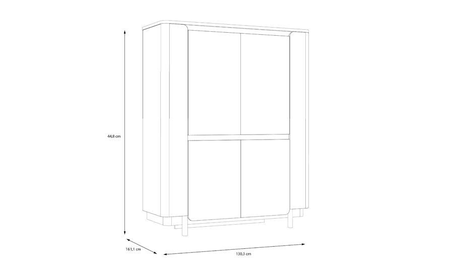 Комод высокий Forte Meble 4д Vodol VXLK621 (2147483666) - фото 5 Комод высокий Forte Meble 4д Vodol VXLK621 (2147483666) - фото 5