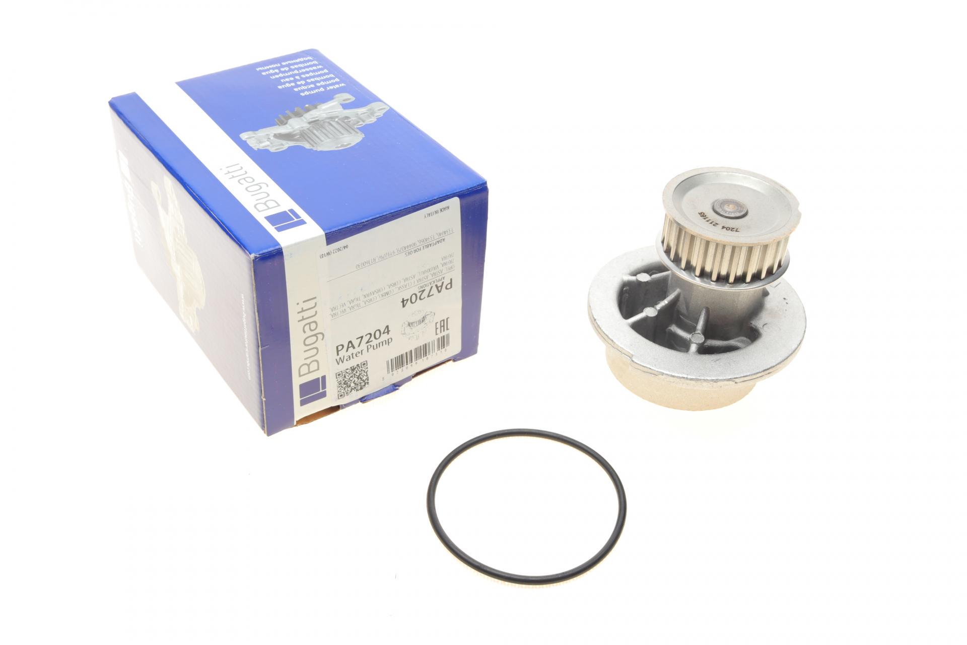 Насос воды Bugatti Opel Astra F/G/Combo/Corsa B/Vectra B/Zafira A 1.4/1.6 16V 94-05 PA7204 (25589688)