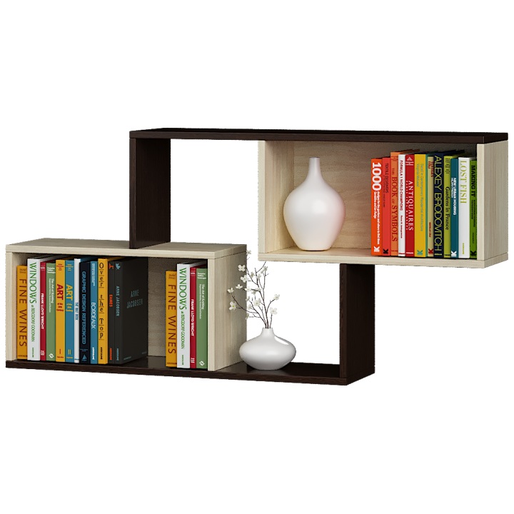 Полка Эверест ПН-4 1100х200х520 мм Венге темный/Дуб молочный