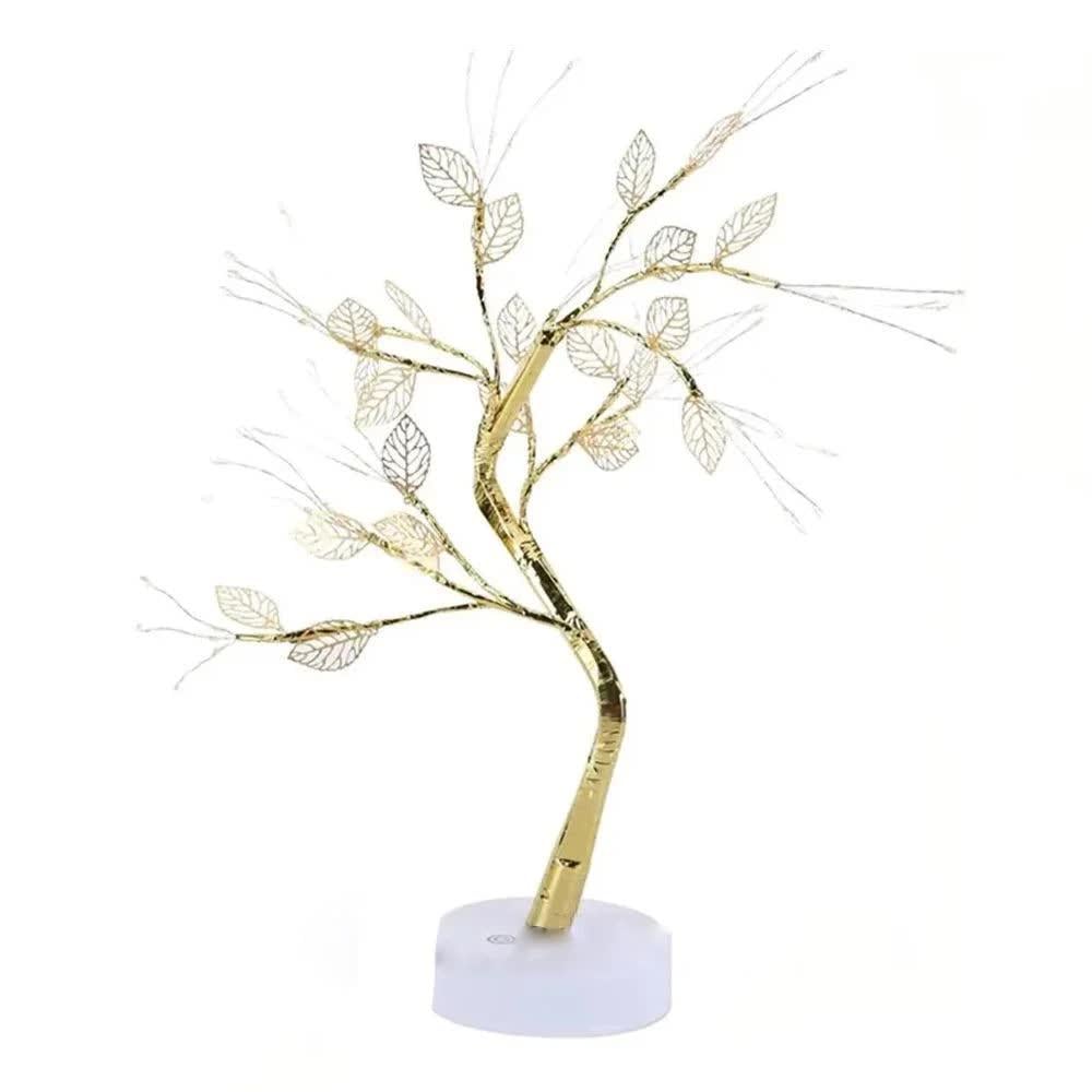 Лампа LED настольная Дерево с листьями Серебристый (NNG-08)