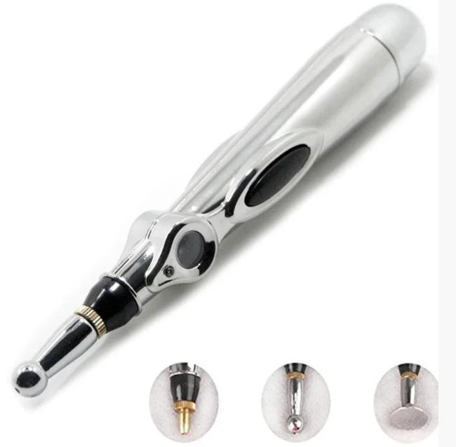 Ручка для лица акупунктурная Massage pen W-912 + насадки - фото 2