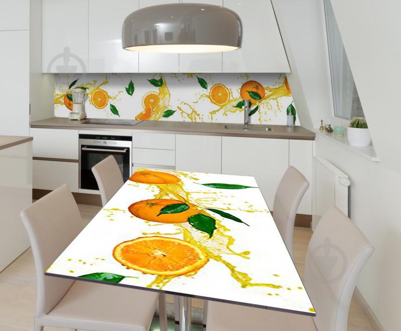 Наклейка виниловая на стол Zatarga  "Апельсиновый сок"  600х1200 мм