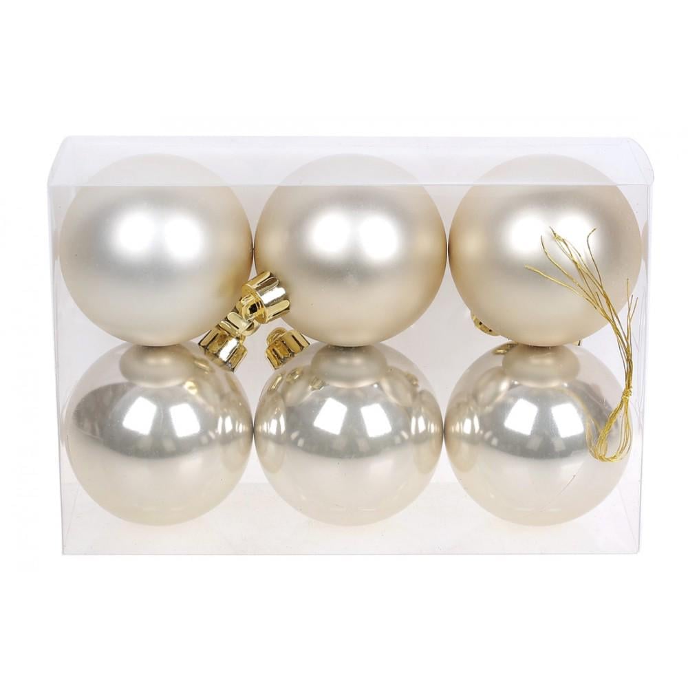 Набор елочных шаров 6 см. Шампань (147-335).