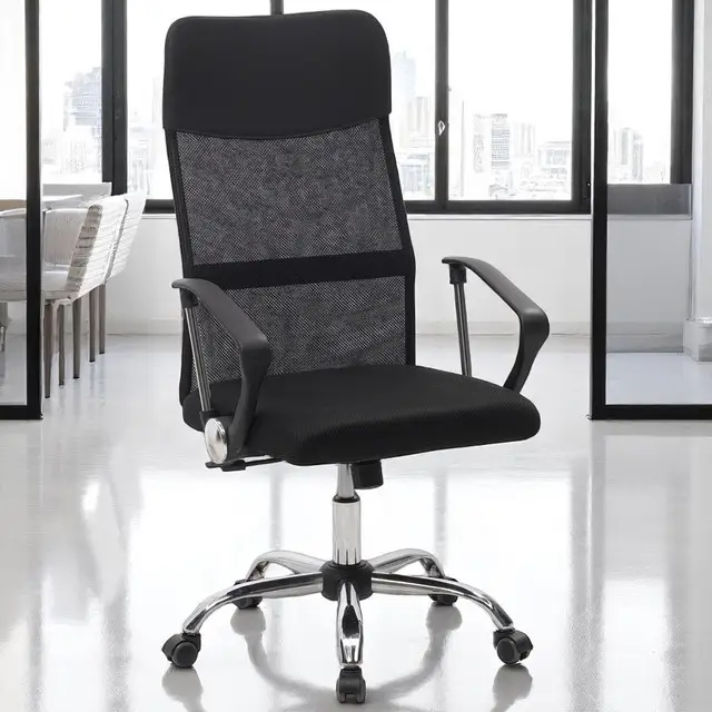 Офисное кресло с эргономичной спинкой Черный (G1134)