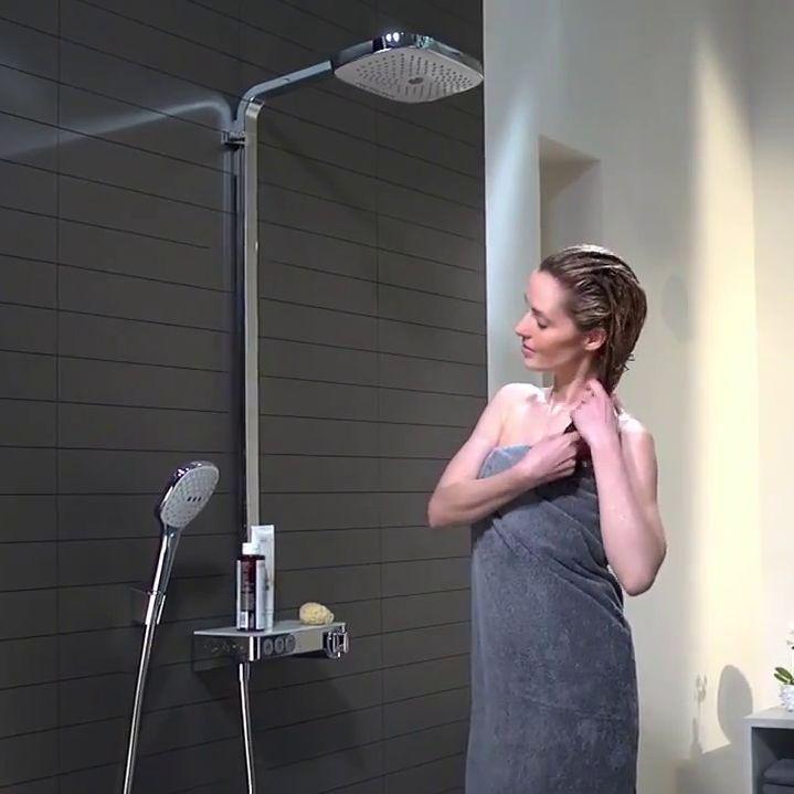 Душевая система Hansgrohe Raindance Select E Showerpipe 300 2jet EcoSmart с термостатом Белый/Хром (27283400) - фото 3