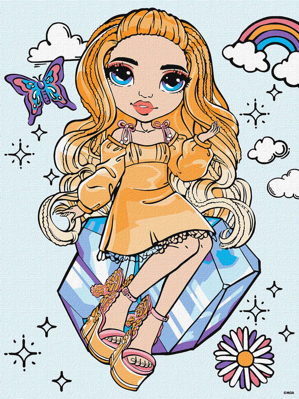 Набір для розпису по номерах Ideyka 5+ Rainbow High Poppy Rowan КНО1245 30x40 см (MTT-200399)