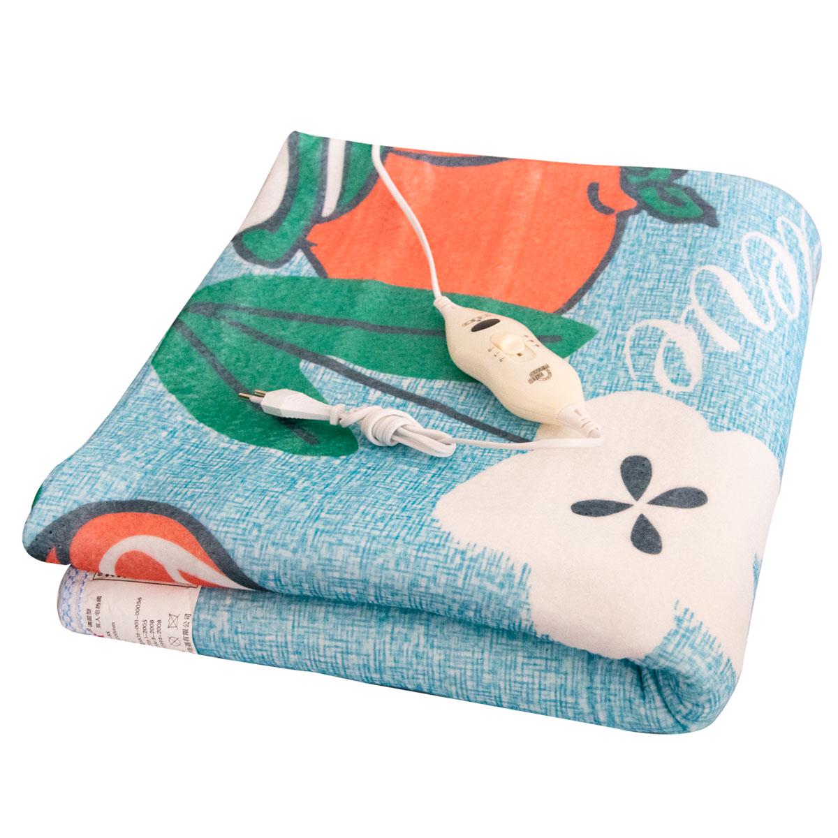 Электрическая простынь Electric Blanket 100 W 150х113 см Мандарины на синем фоне (1009612-Other)