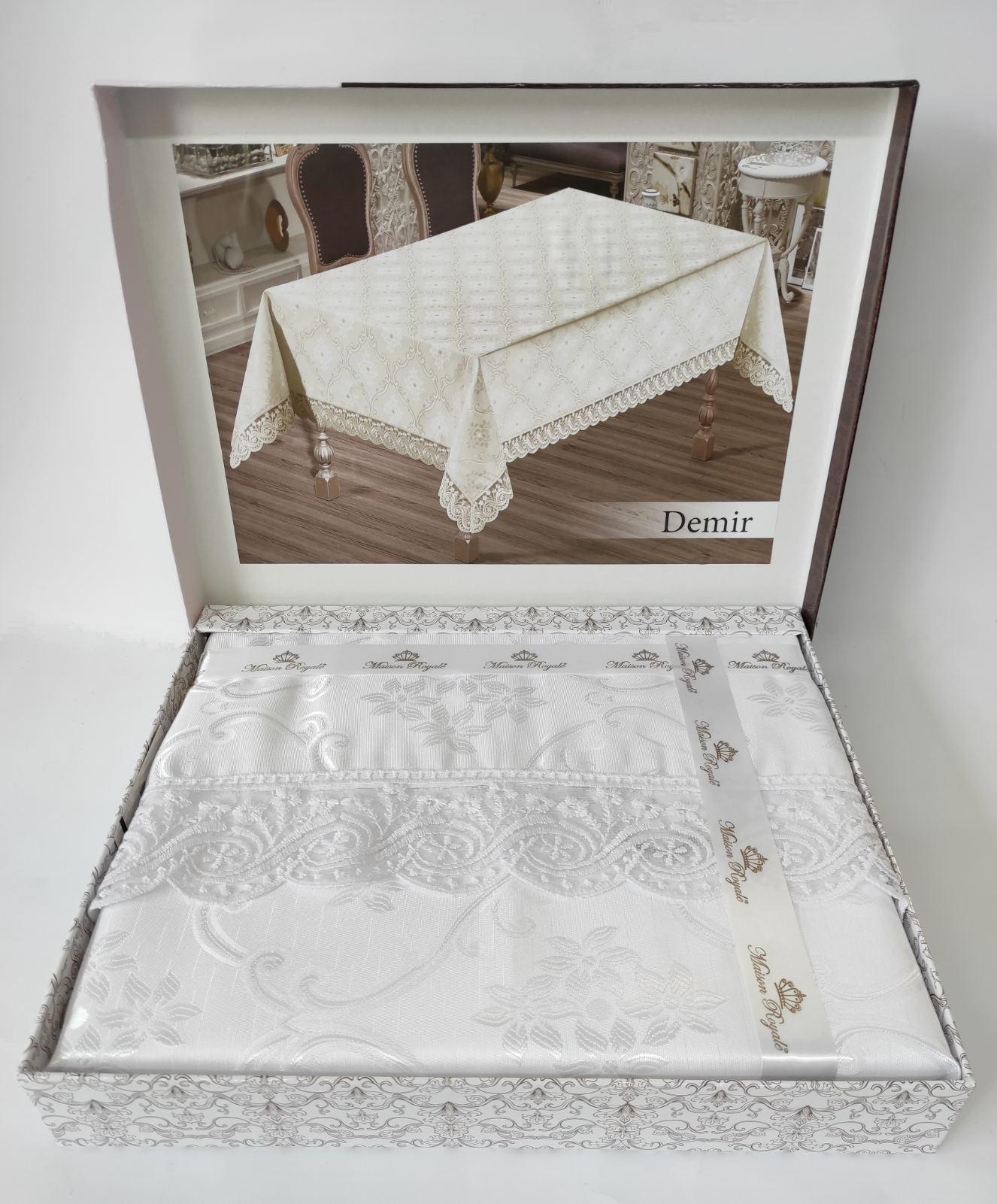Скатерть Maison Royale 160x220 ovale Demir White (CN6854)