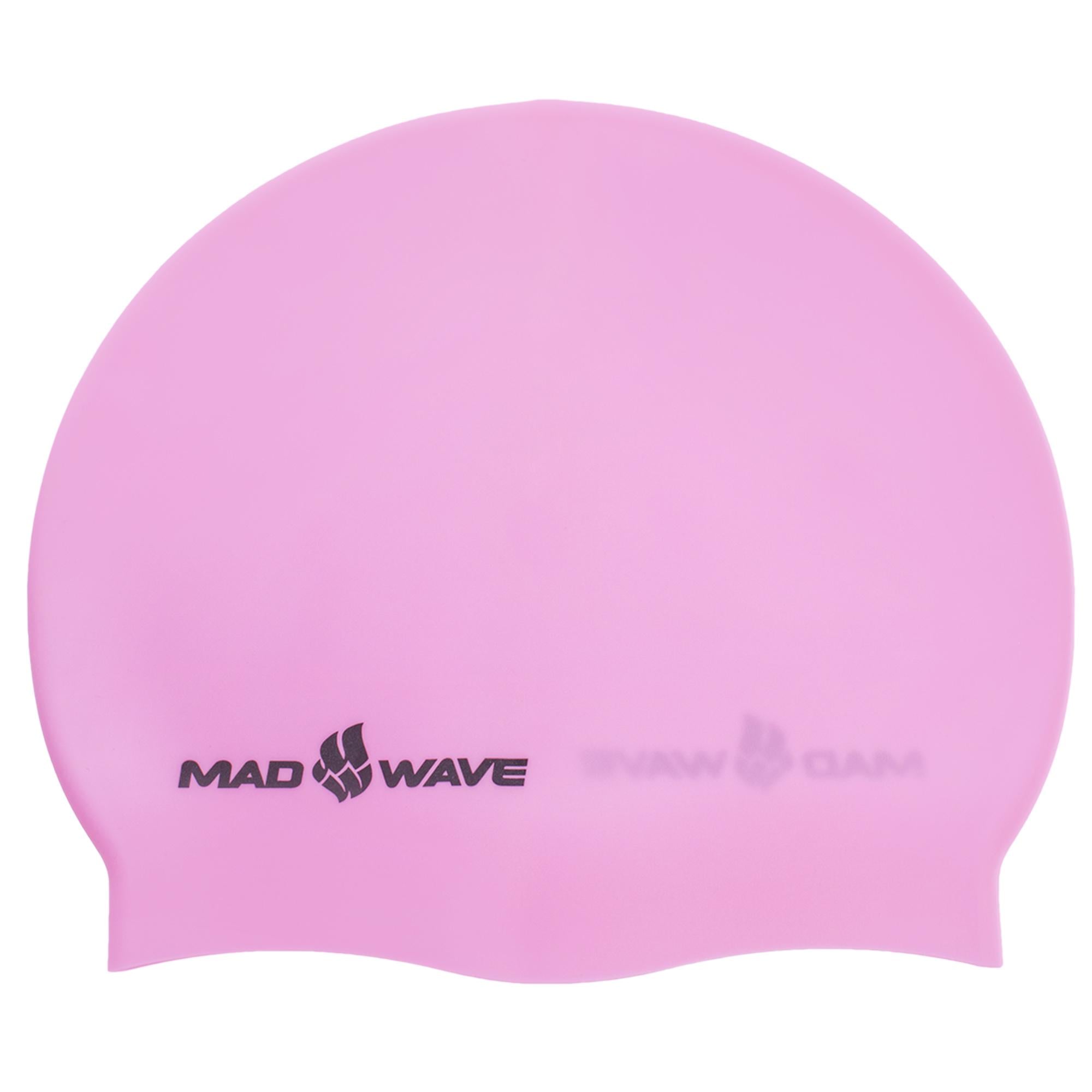 Шапочка для плавания для взрослых MD PASTEL M053504 силиконовая Розовый (35942152)