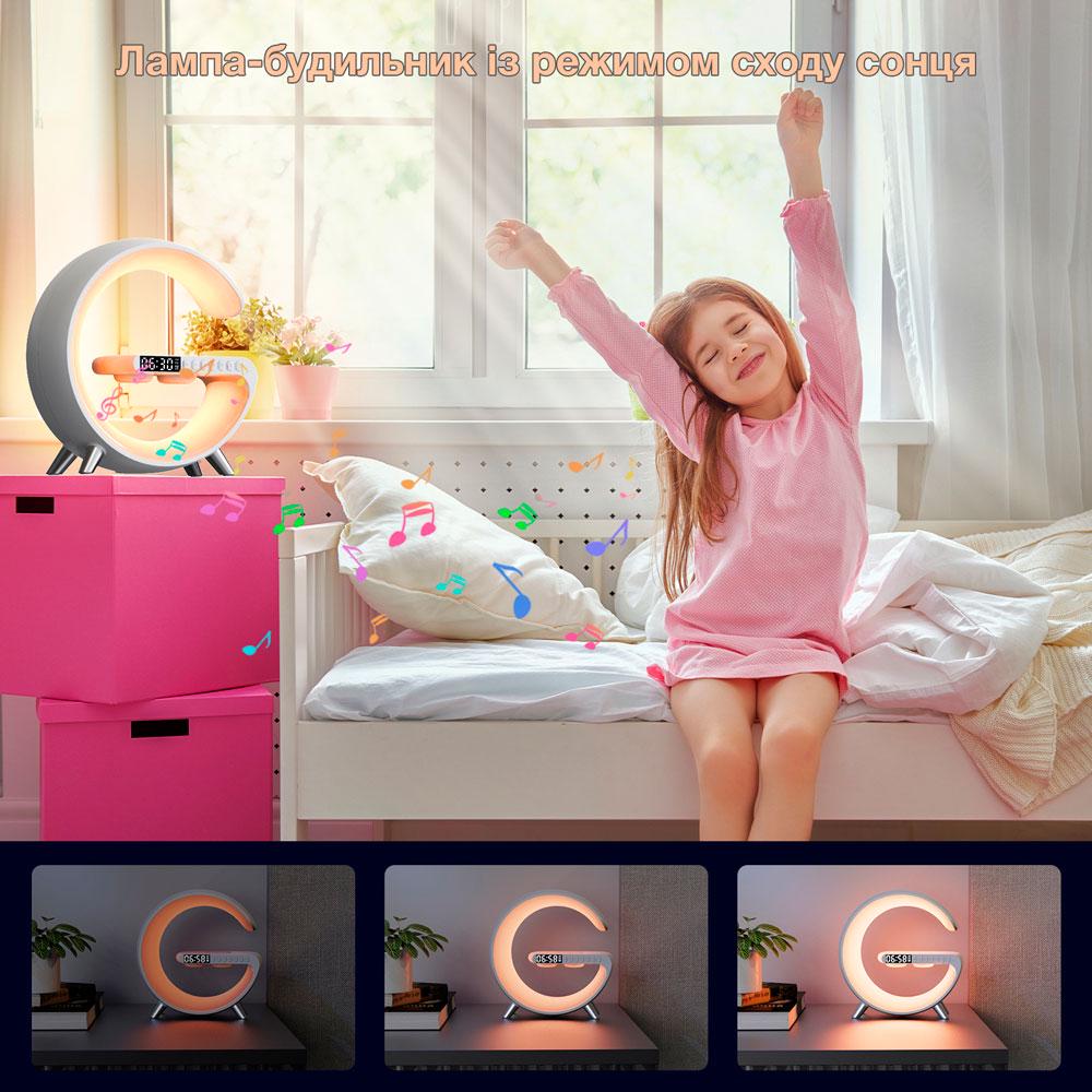 Лампа-ночник EVIO Quality настольная смарт с беспроводной зарядкой и Bluetooth колонкой Белый - фото 7 Лампа-ночник EVIO Quality настольная смарт с беспроводной зарядкой и Bluetooth колонкой Белый - фото 7