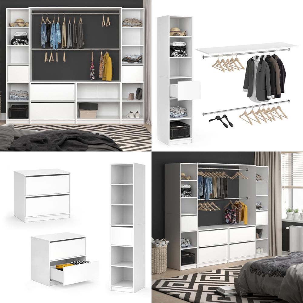 Гардероб модульный готовый Vicco Visit XXXL Белый - фото 8 Гардероб модульный готовый Vicco Visit XXXL Белый - фото 8