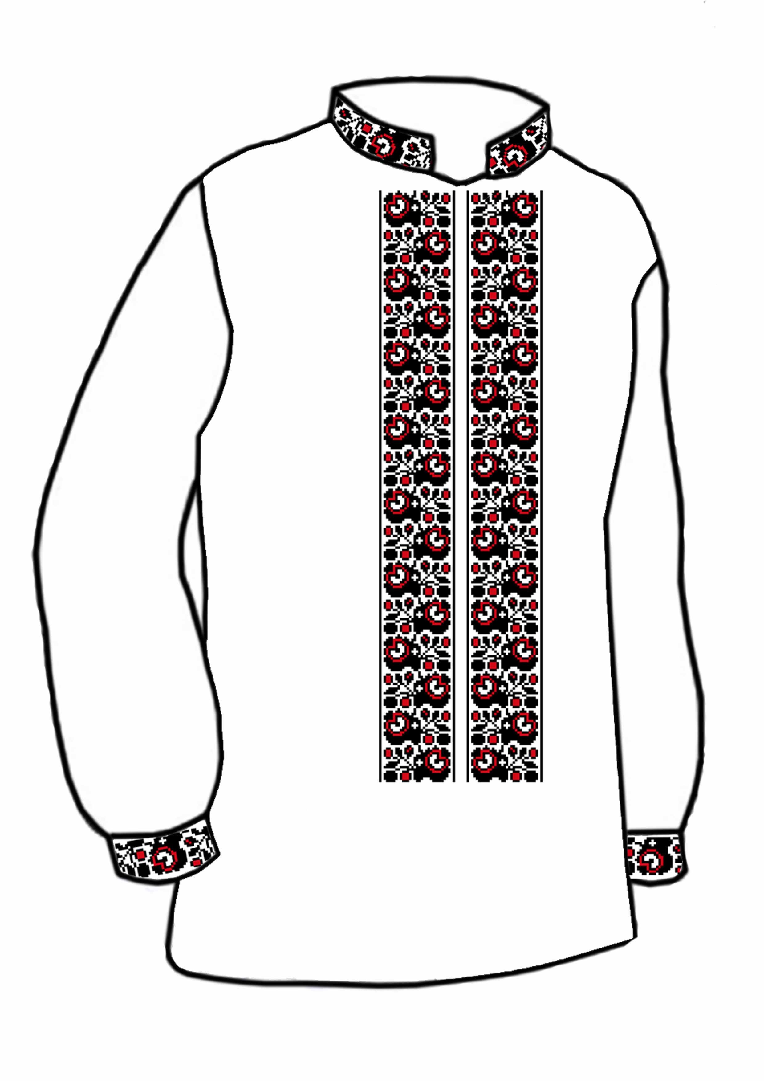 Заготовка для вишивки нитками або бісером сорочка СЧ-147 домоткане полотно Заготовка для вишивки нитками або бісером сорочка СЧ-147 домоткане полотно