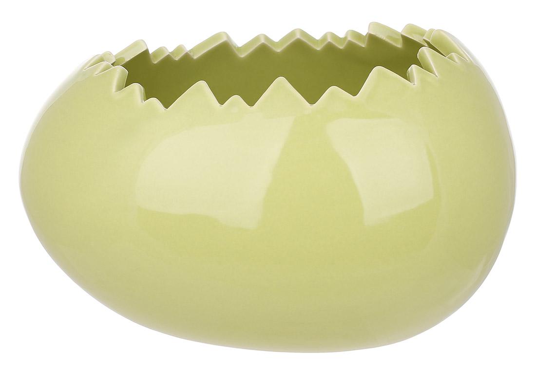 Кашпо фарфоровое BonaDi в форме яйца 17x13x10 см Салатовый (495-531) - фото 1