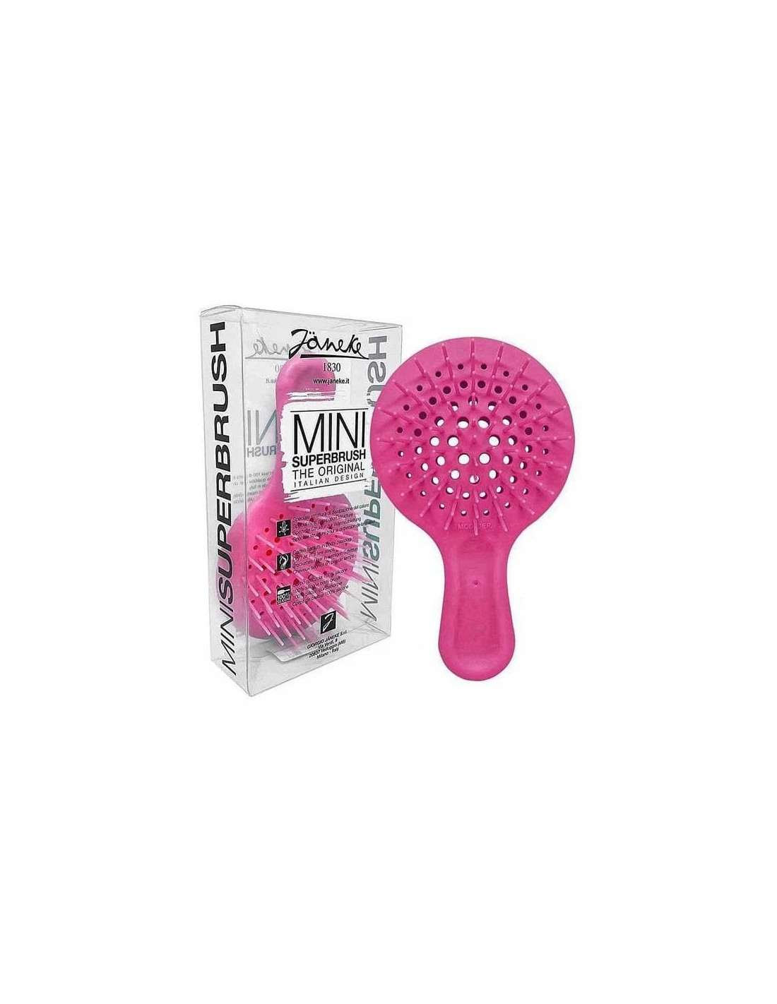 Расческа мини Janeke 1830 Mini Superbrush Ярко-розовый (j-min-pink)