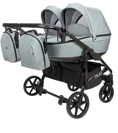 Детская коляска Angelinа Twigo Duo 2в1 Серо-мятный