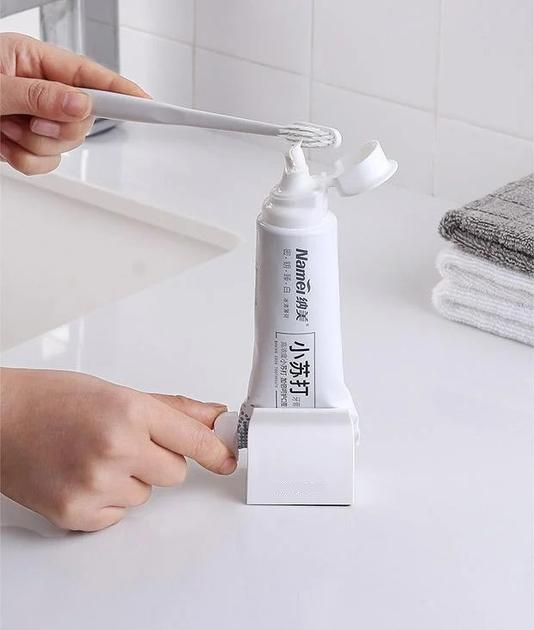 Дозатор выжиматель для выдавливания крема и зубной пасты Белый (2864) - фото 4 Дозатор выжиматель для выдавливания крема и зубной пасты Белый (2864) - фото 4