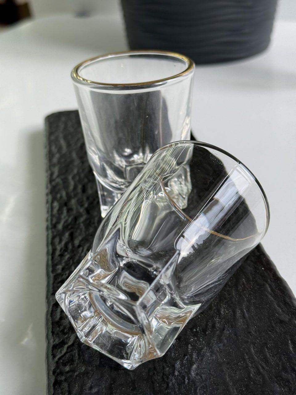 Набор рюмок Тюльпан 70 мл 6 шт. Прозрачный (102-827) - фото 4 Набор рюмок Тюльпан 70 мл 6 шт. Прозрачный (102-827) - фото 4