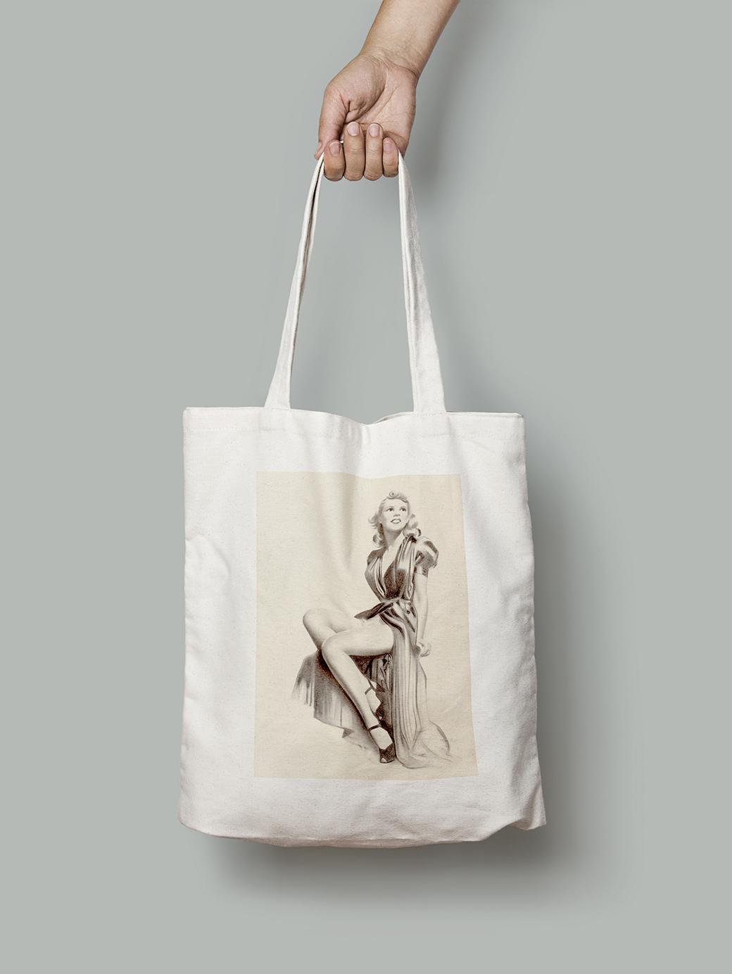 Эко-сумка Пин-ап 1940-х годов. Кройтер Уорнер шопер (pin_up010050_Bag)