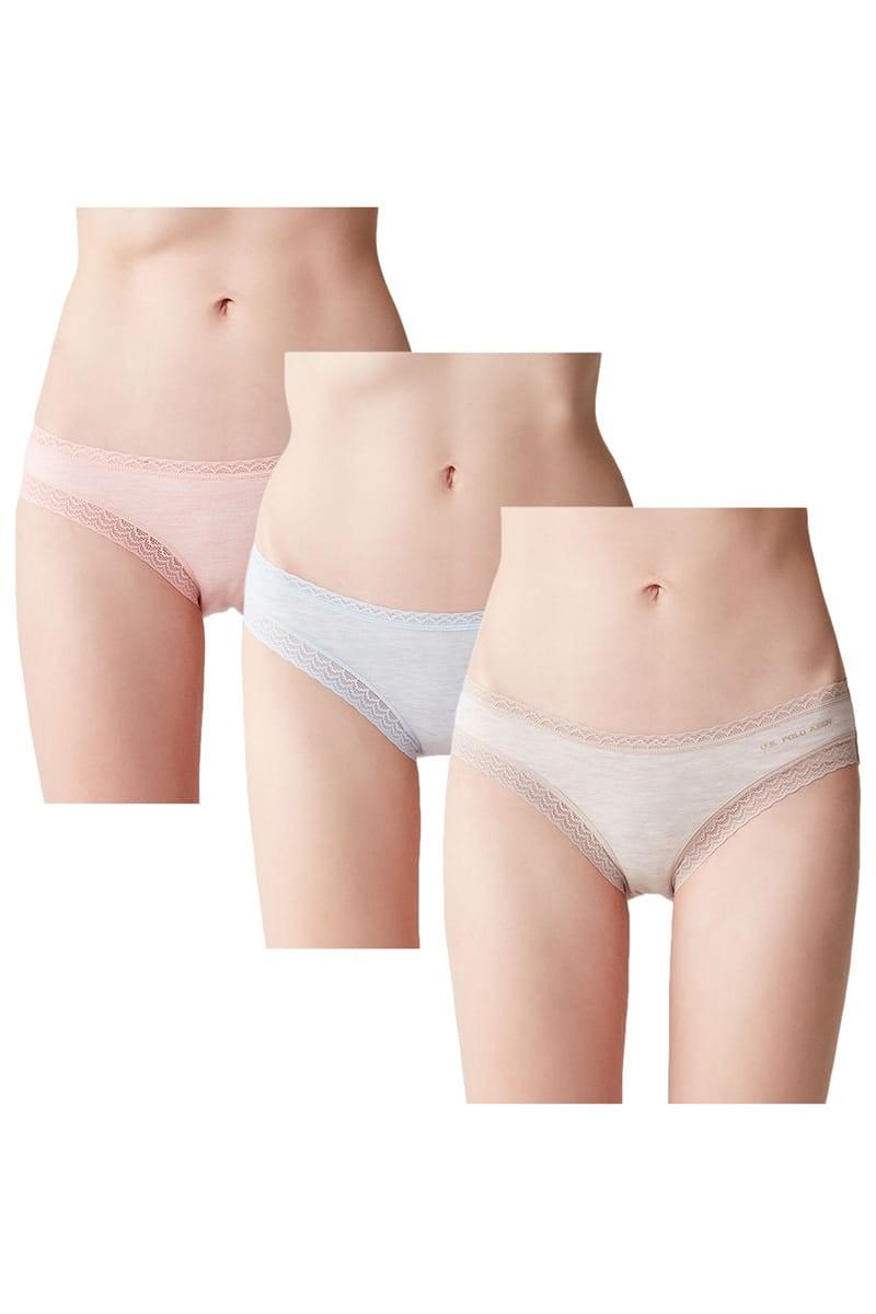 Трусики слип U.S. Polo ASSN р. 2/S 3 шт. Розовый/Голубой/Бежевый (67912) Трусики слип U.S. Polo ASSN р. 2/S 3 шт. Розовый/Голубой/Бежевый (67912)