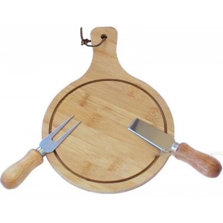 Доска для нарезки сыра деревянная с приборами (125620) Доска для нарезки сыра деревянная с приборами (125620)