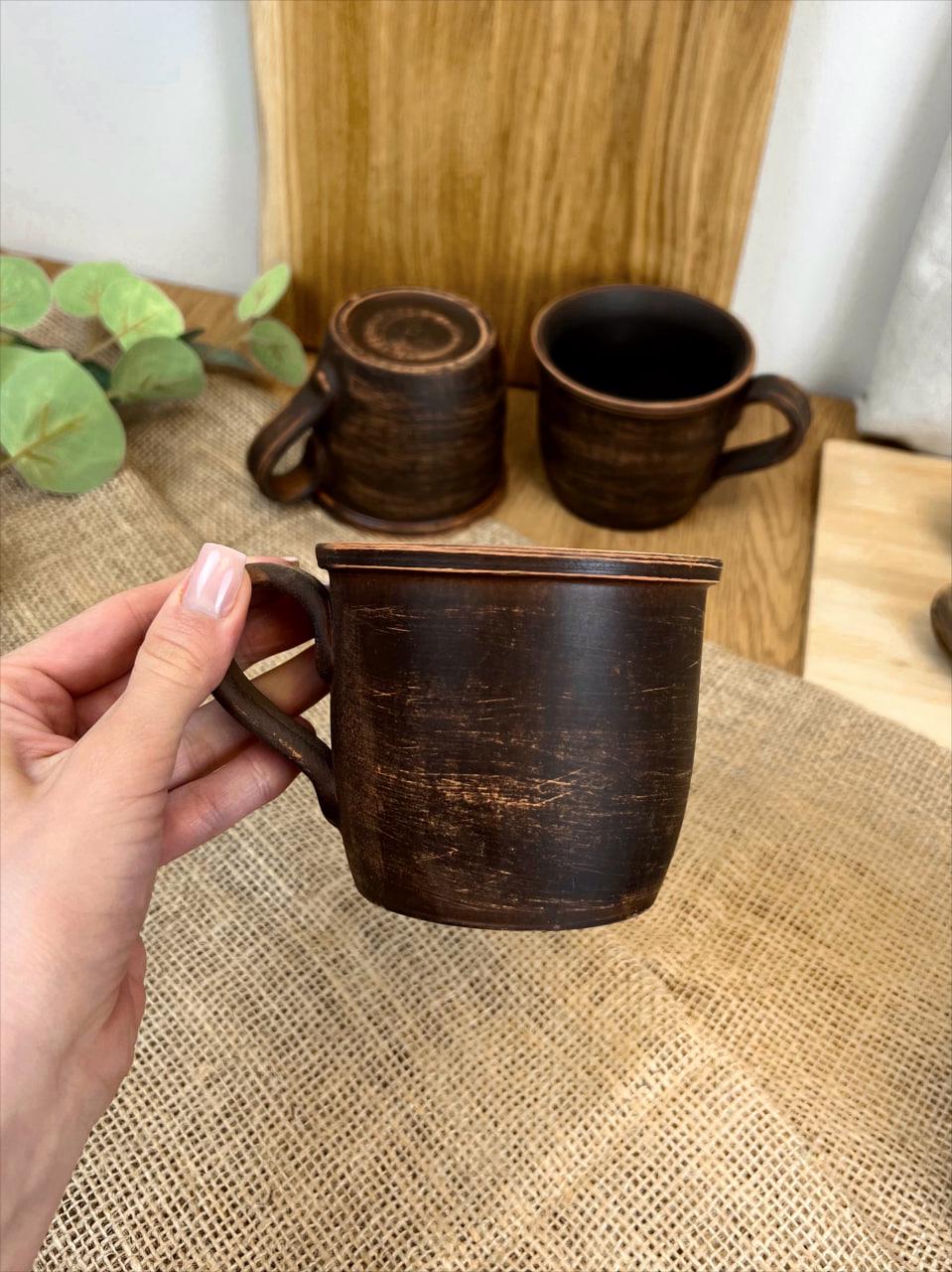 Чашка керамическая глиняная гладкая 0,4 л (3003-2) - фото 5 Чашка керамическая глиняная гладкая 0,4 л (3003-2) - фото 5