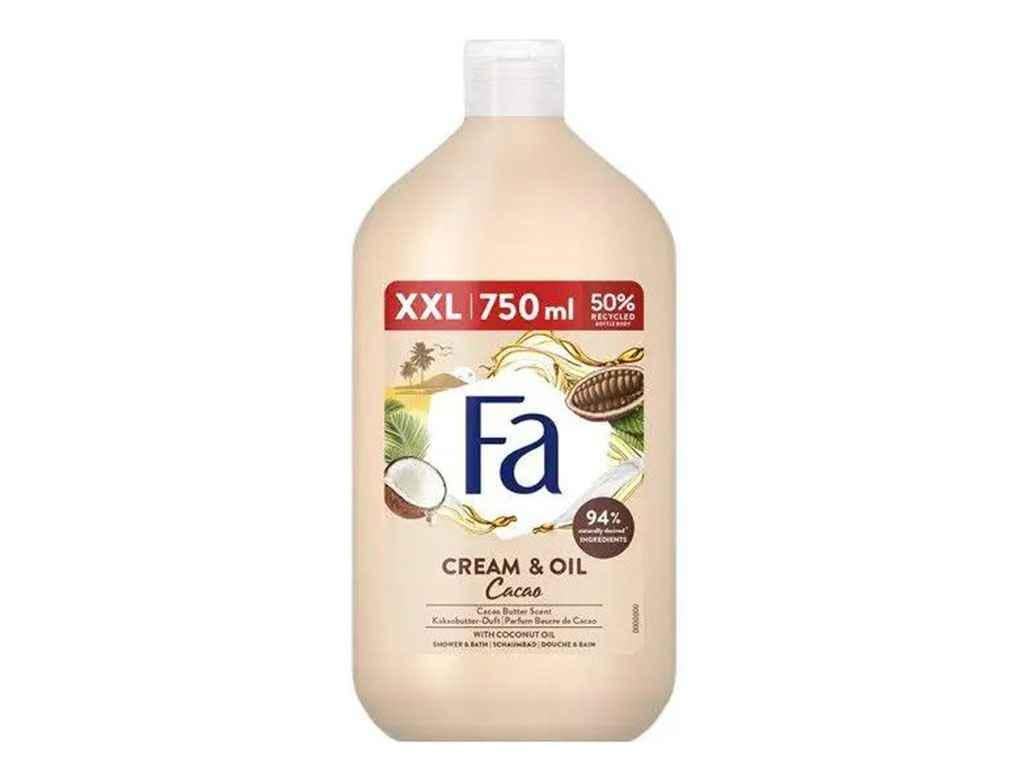 Гель для душу Fa Сream & Oil з маслом кокоса і ароматом какао 750 мл (777349)