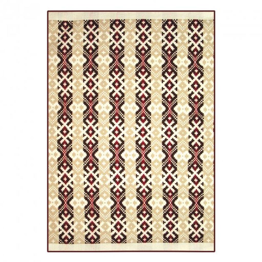 Одеяло Ярослав полушерстяное 170x205 см Бежевый-Коричневый-Красный (Yar1231/2.1)