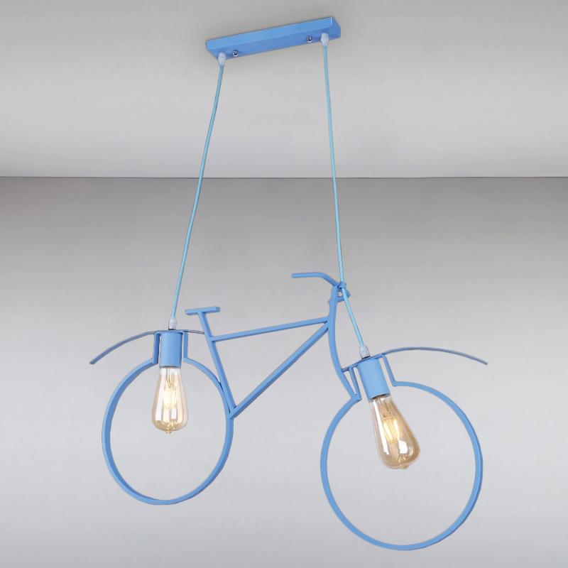 Люстра подвесная Light House LS-13157-2 на две лампы Голубой