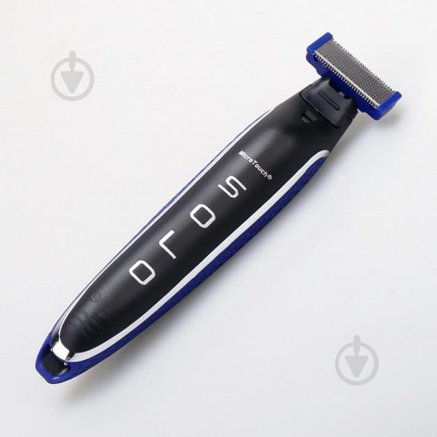 Чоловічий тример Solo Micro Touch Trimmer акумуляторний багатофункціональний Чорний з синім (258706) - фото 3