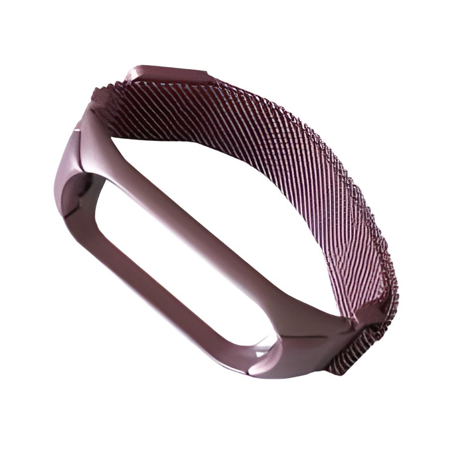 Ремешок для фитнес браслета Xiaomi Mi Band 3 4 Milanese Loop Pink