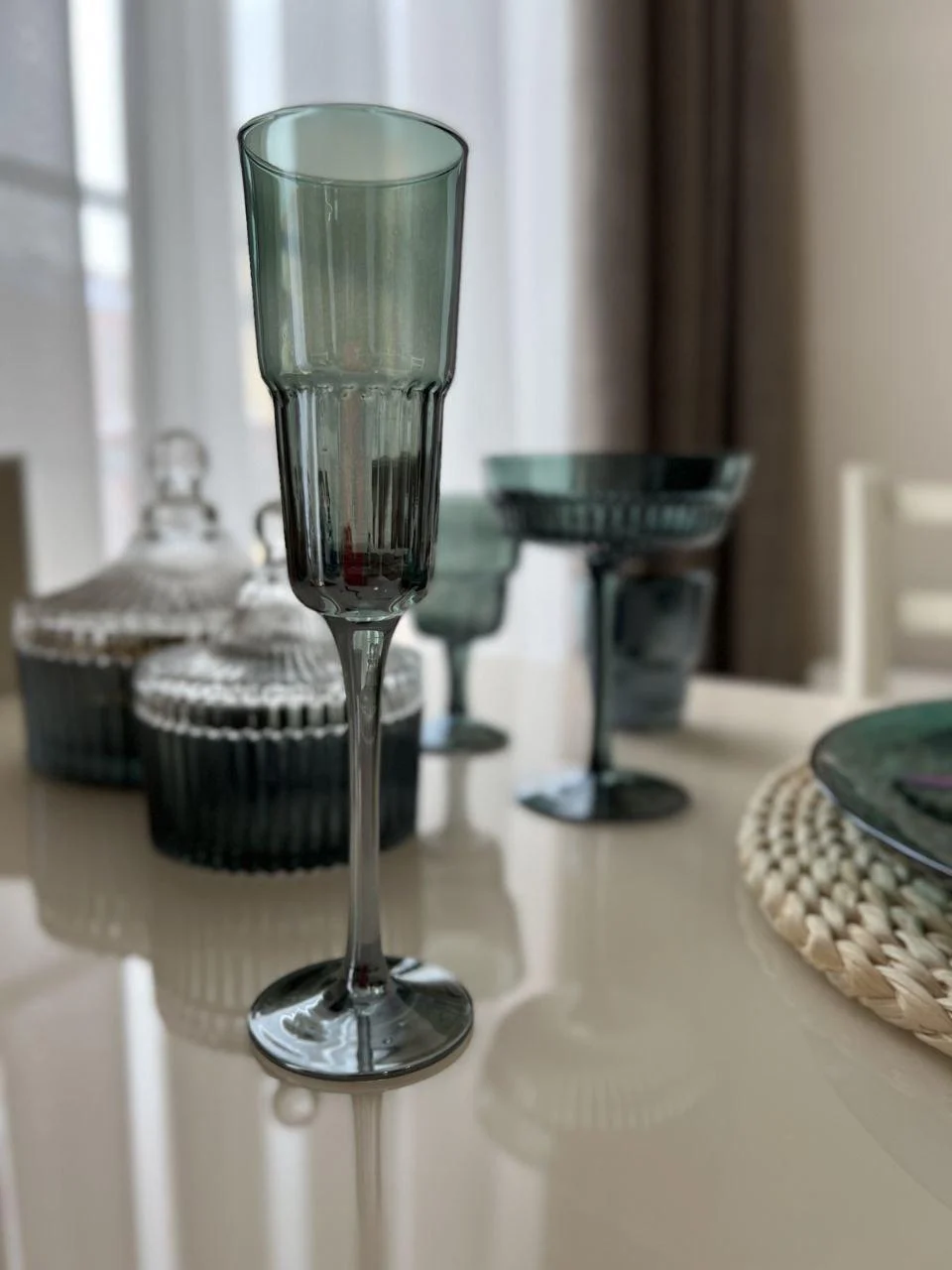 Бокал для шампанского Гринвиль 100 мл Зеленый (432048-2) - фото 1 Бокал для шампанского Гринвиль 100 мл Зеленый (432048-2) - фото 1